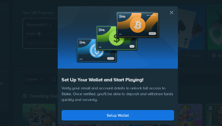 Deposit at Stake Crash Game Step2