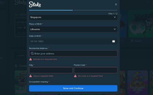 Deposit at Stake Dice